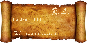 Rettegi Lili névjegykártya